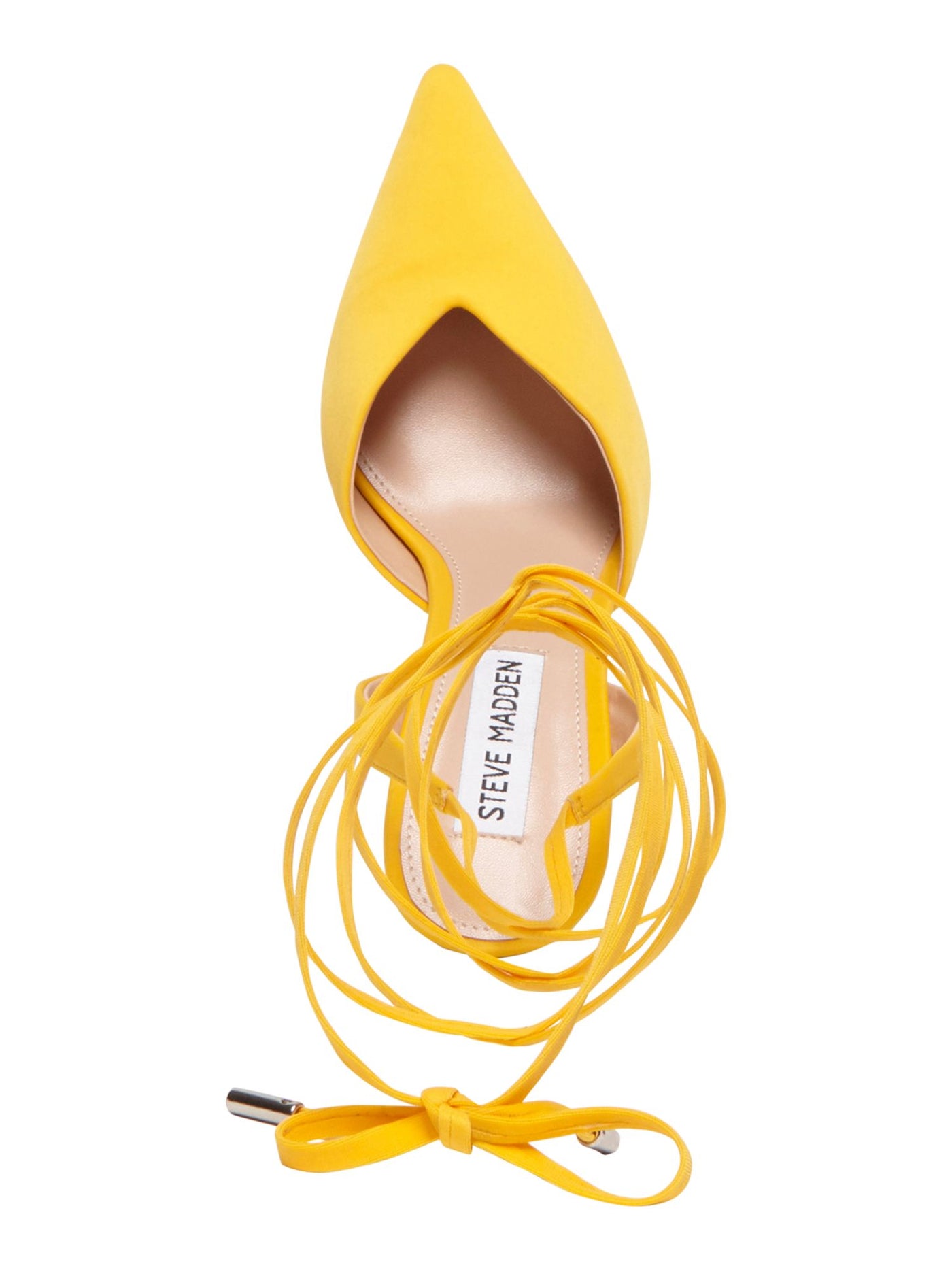 STEVE MADDEN Womens Yellow Cushioned Mari Pointed Toe Stiletto Lace-Up Pumps Shoes 5.5 M