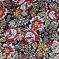1. STATE Womens Ruffled Floral Flutter Sleeve Jewel Neck Short Fit + Flare Dress