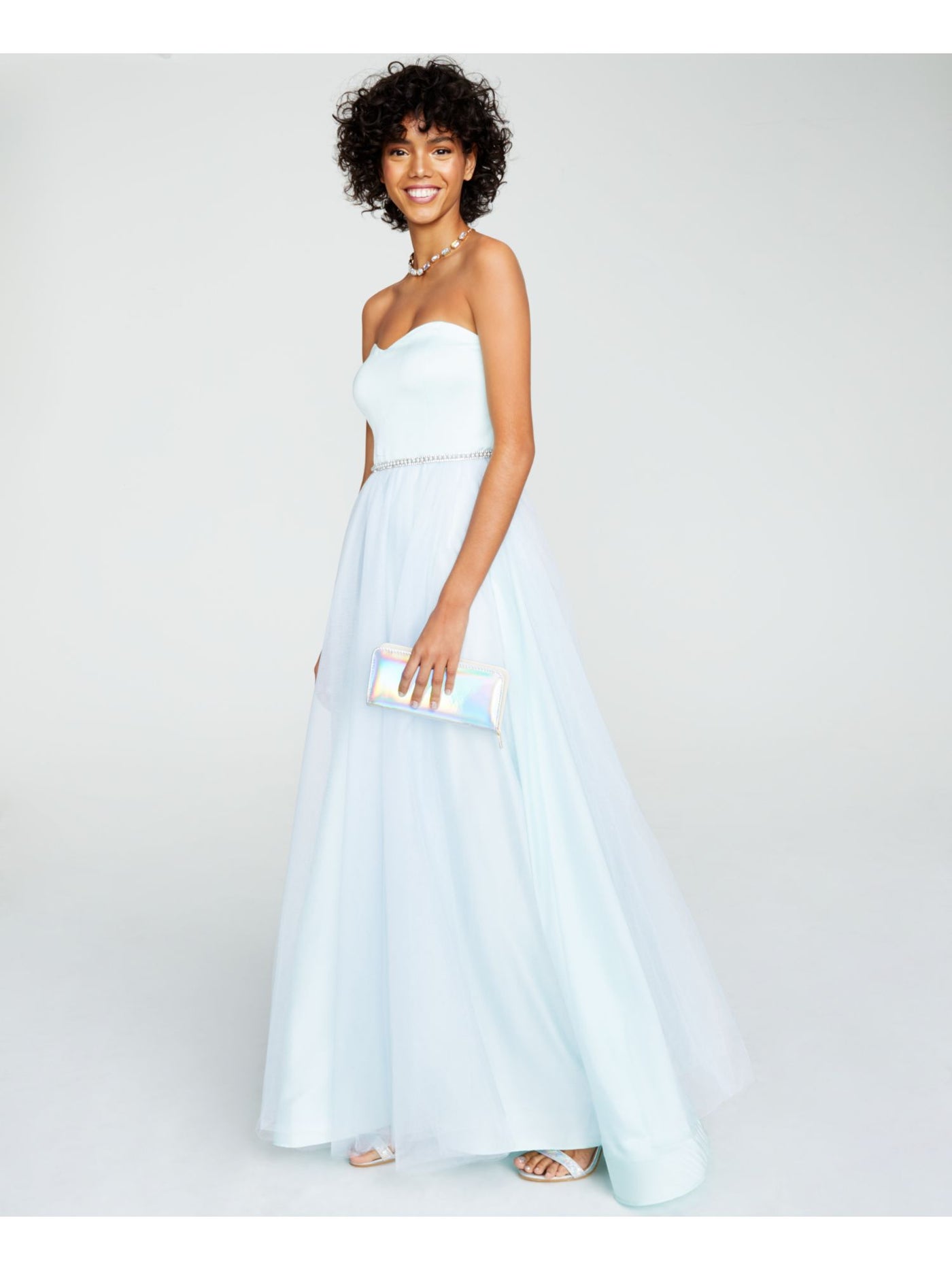 BETSEY JOHNSON Womens Aqua Sleeveless Full-Length Empire Waist Prom Dress 10