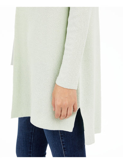 EILEEN FISHER Womens Green Long Sleeve Open Front Sweater XXS