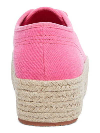 WILD PAIR Womens Pink Espadrille Sofeya Round Toe Platform Lace-Up Athletic Sneakers Shoes 6 M