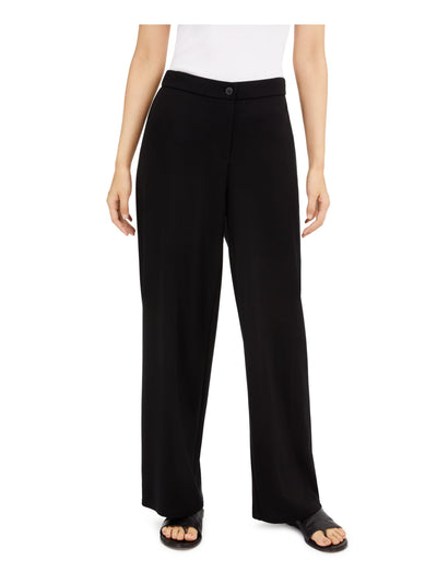 EILEEN FISHER Womens Black Straight leg Pants Petites PP