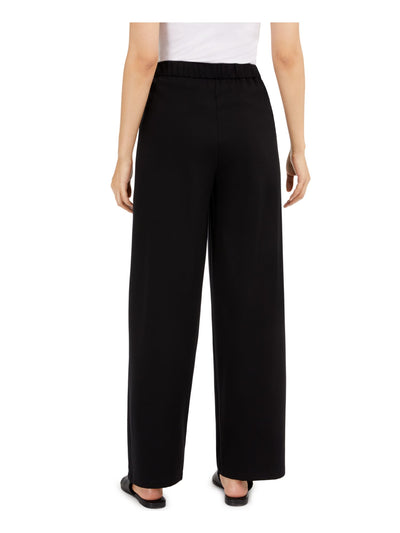 EILEEN FISHER Womens Black Straight leg Pants Petites PP