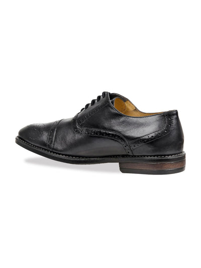 SANDRO MOSCOLONI Mens Gray Brogue Cushioned Arch Support Murali Cap Toe Block Heel Lace-Up Leather Dress Shoes 12 D