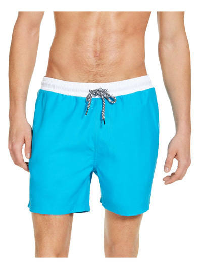 INC Mens Blue Drawstring Lined Classic Fit Swim Trunks XXL