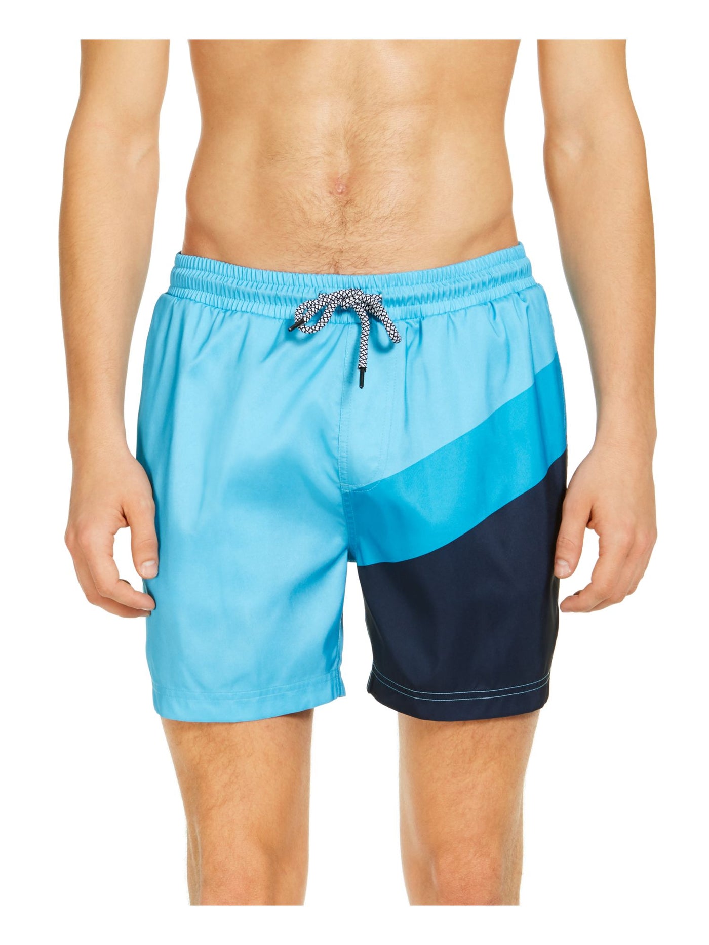 INC Mens Aqua Lightweight Active Drawstring Athletic Fit Swim Trunks XL