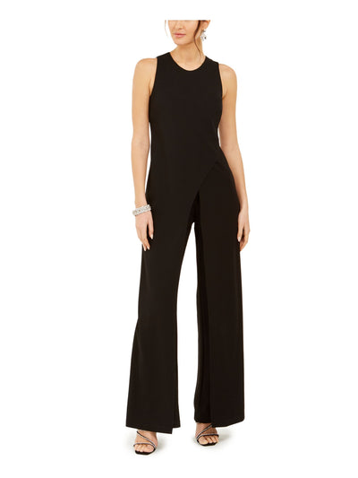 ADRIANNA PAPELL Womens Sleeveless Evening Wide Leg Jumpsuit