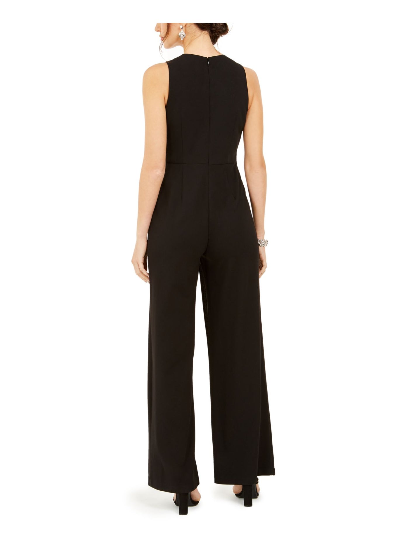 ADRIANNA PAPELL Womens Sleeveless Evening Wide Leg Jumpsuit