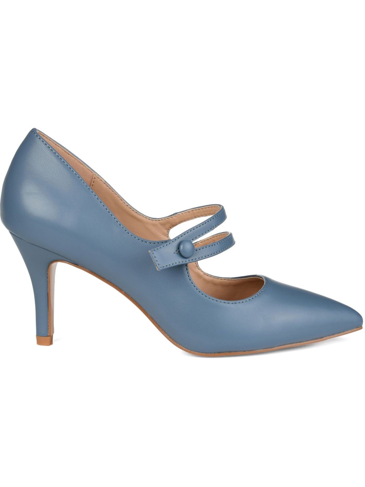 JOURNEE COLLECTION Womens Blue Mary Jane Padded Sidney Pointed Toe Stiletto Dress Pumps Shoes 12