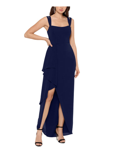 XSCAPE Womens Square Neck Full-Length Formal Hi-Lo Dress