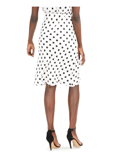 INC Womens White Polka Dot Below The Knee Pencil Skirt XL