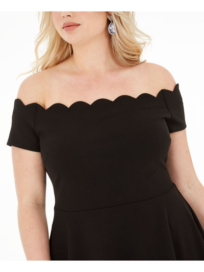 B DARLIN Womens Off Shoulder Short Cocktail A-Line Dress