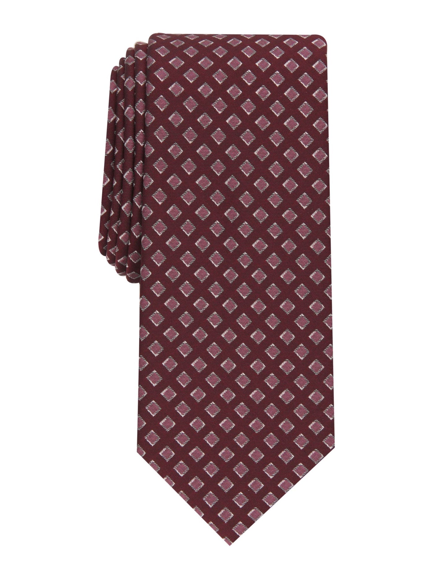 ALFANI Mens Berry Geometric Slim Neck Tie