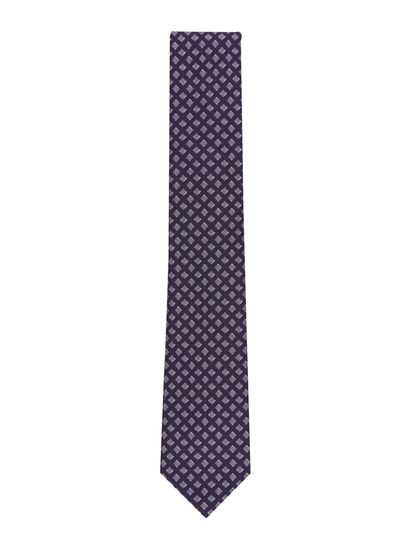 ALFANI Mens Navy Geometric Slim Neck Tie