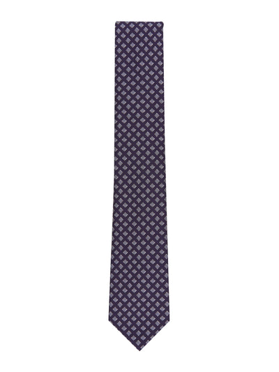 ALFANI Mens Navy Geometric Slim Neck Tie