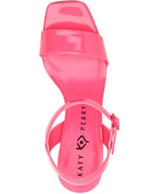 KATY PERRY Womens Pink Comfort Adjustable Strap The Ira Square Toe Wedge Buckle Dress Slingback Sandal M