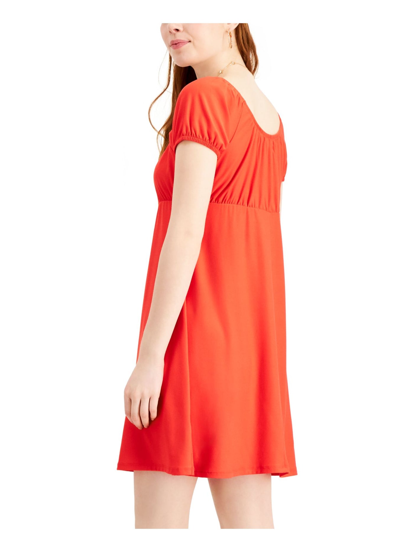 ULTRA FLIRT Womens Red Cap Sleeve Scoop Neck Short Empire Waist Dress XS