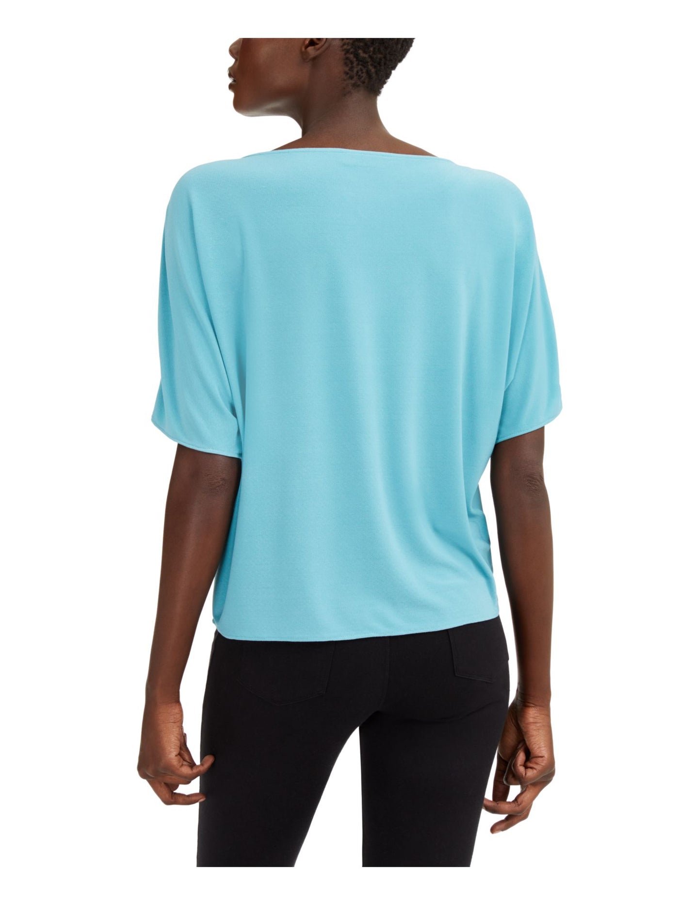 ALFANI Womens Stretch Dolman Sleeve Scoop Neck Top