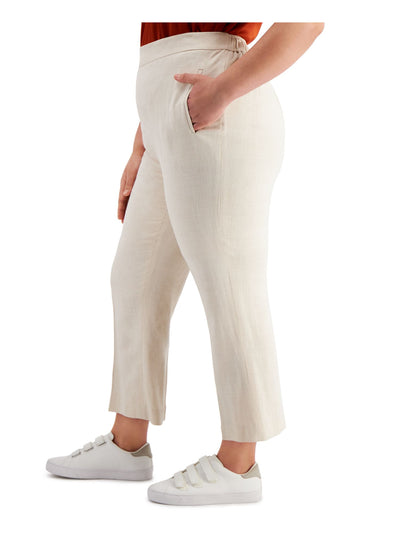 BAR III Womens Pocketed Stretch Pull-on Wear To Work High Waist Pants