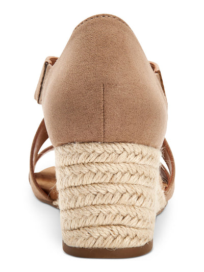 STYLE & COMPANY Womens Beige Padded Strappy Zaddie Almond Toe Wedge Slip On Espadrille Shoes 10 M
