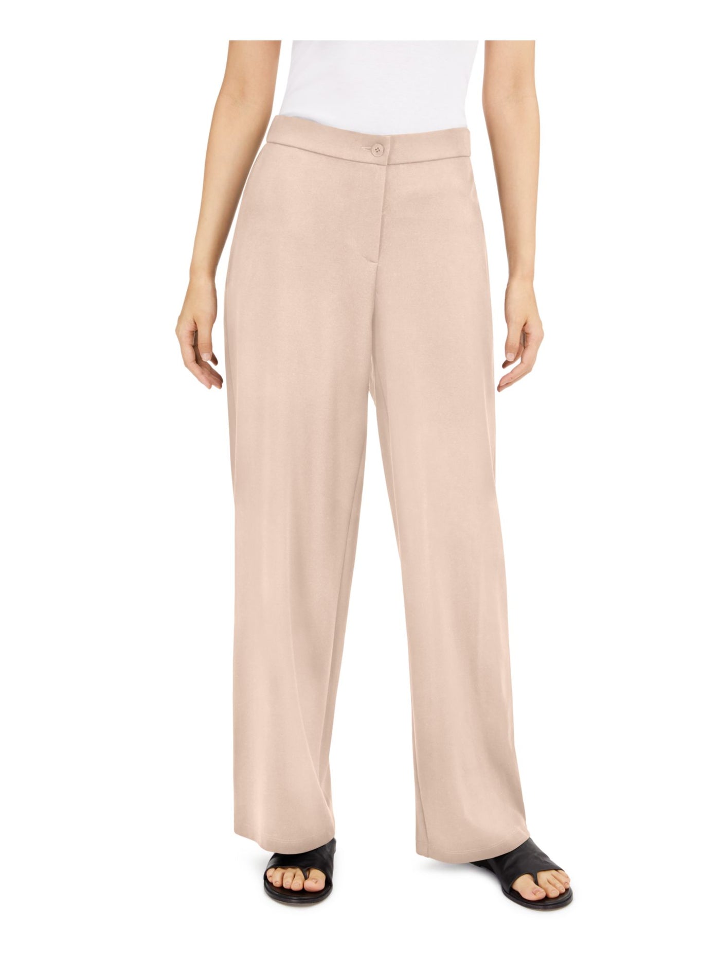 EILEEN FISHER Womens Beige Straight leg Pants M