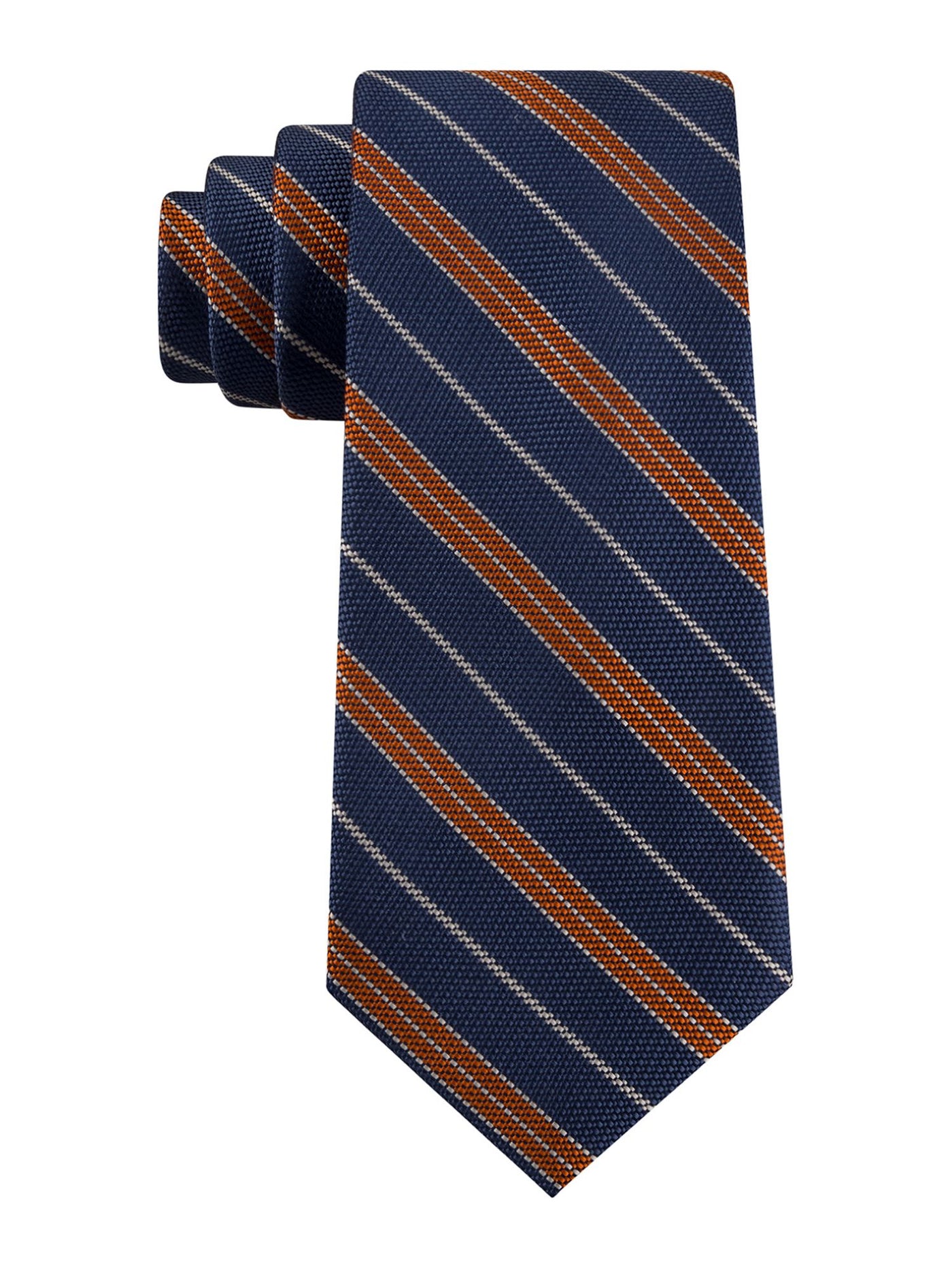 TOMMY HILFIGER Mens Blue Striped Classic Neck Tie