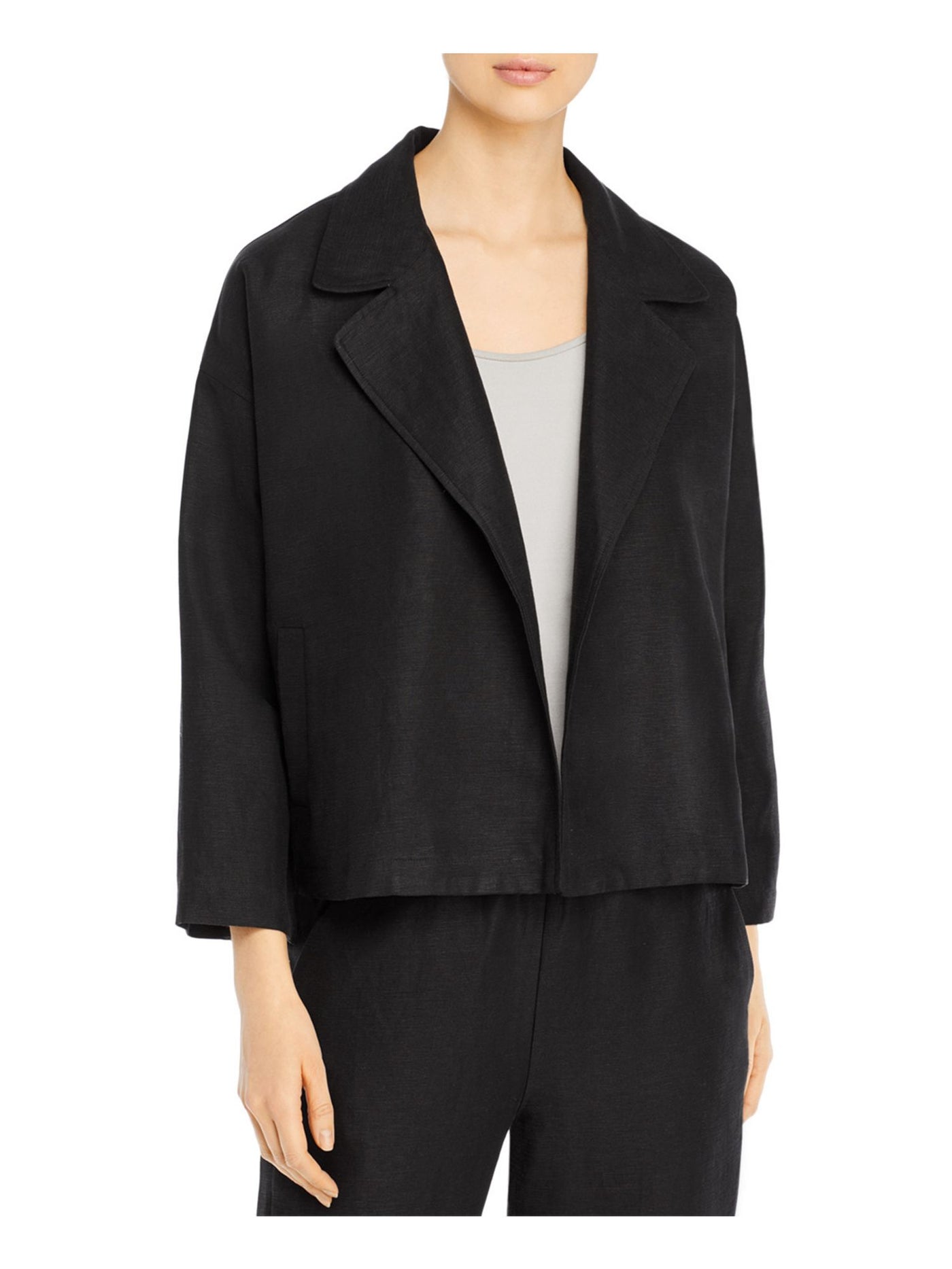 EILEEN FISHER Womens Black Jacket PS \ PP