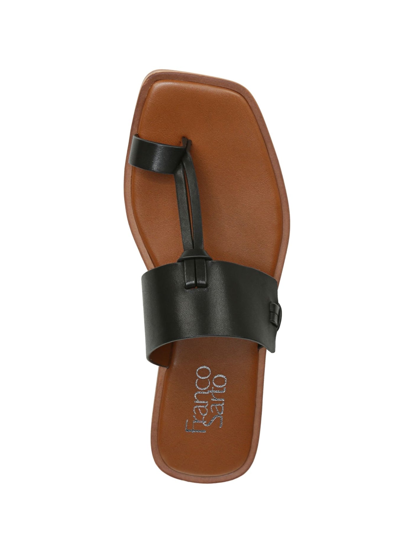 FRANCO SARTO Womens Black Straps Toe Ring Detail Cushioned Asymmetrical Brealyn Open Toe Wedge Slip On Sandals Shoes 10