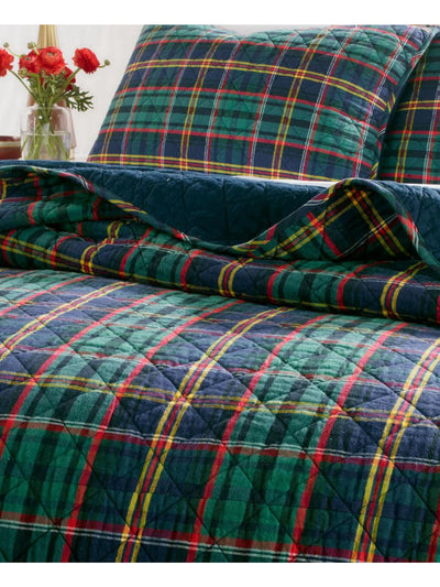 MARTHA STEWART Green Plaid 21 X 27 Sham