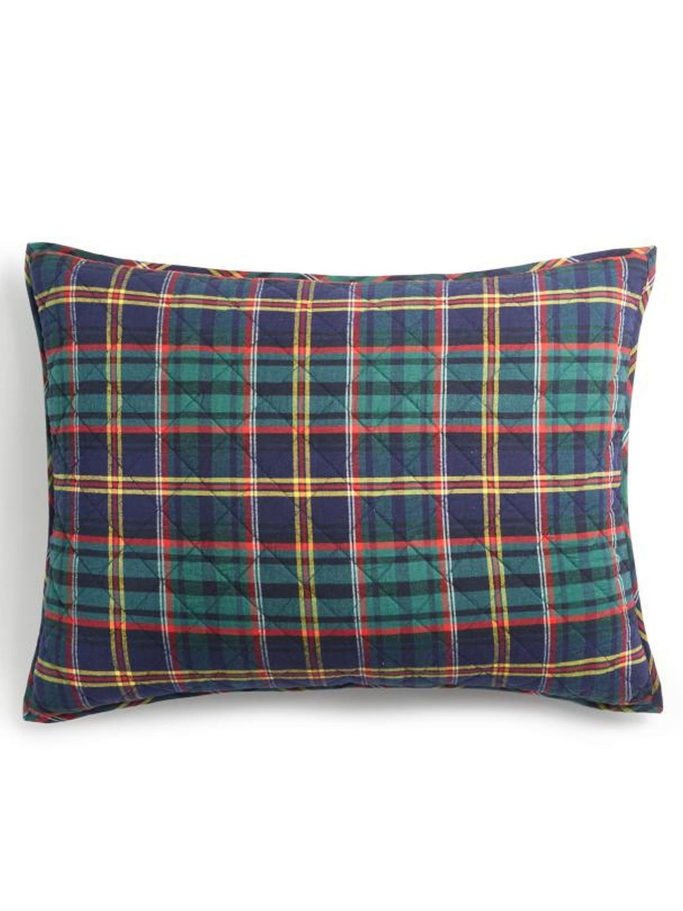 MARTHA STEWART Green Plaid 21 X 27 Sham