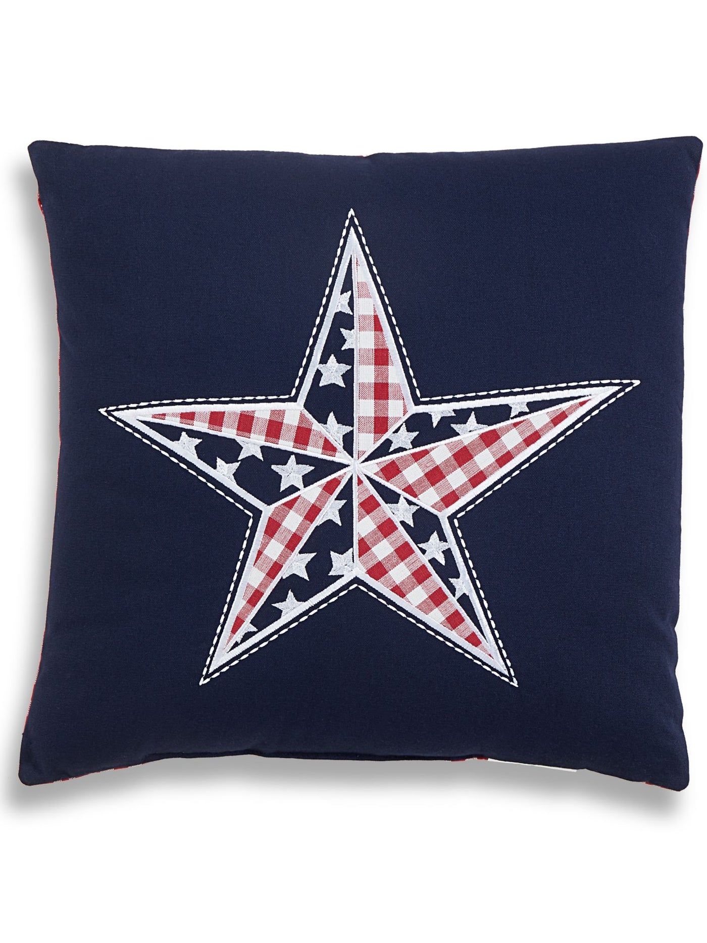 KENSINGSTON GARDEN Navy Patterned 18 X 18 Square Decorative Pillow