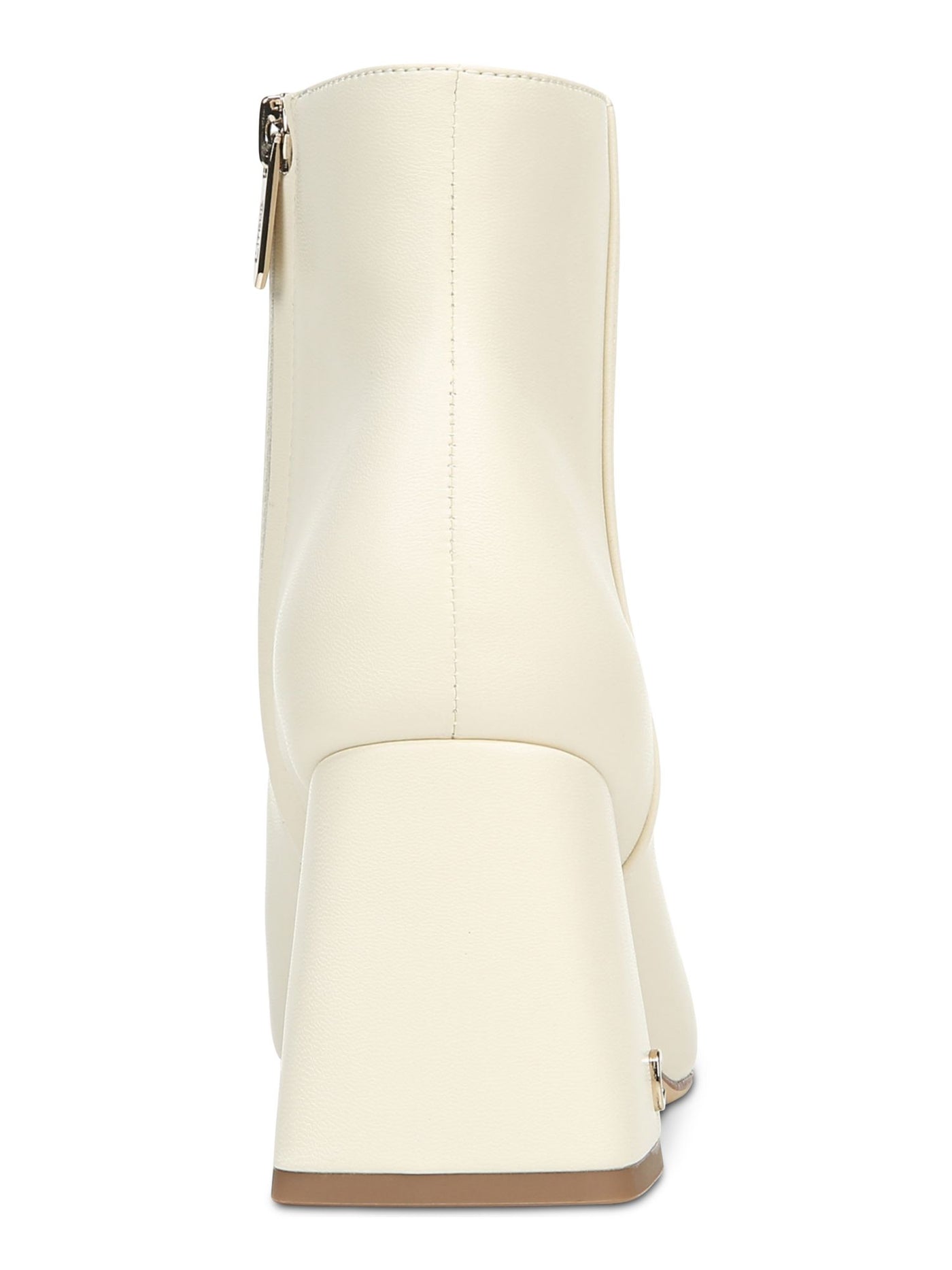 CIRCUS BY SAM EDELMAN Womens Ivory Heel Accent Cushioned Kate Square Toe Block Heel Zip-Up Booties 8 M