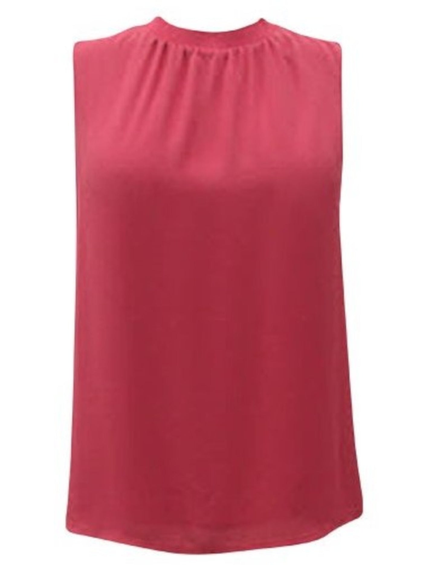 ALFANI Womens Red Pleated Zippered Mock Neck Sleeveless Top Size: S