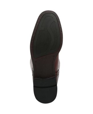 FRANCO SARTO Womens Maroon Stitch Detailing Padded Meyer Almond Toe Block Heel Zip-Up Leather Riding Boot