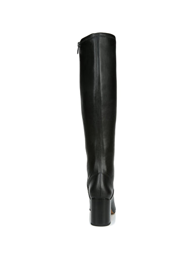 FRANCO SARTO Womens Black Comfort Tribute Block Heel Zip-Up Boots 6 M