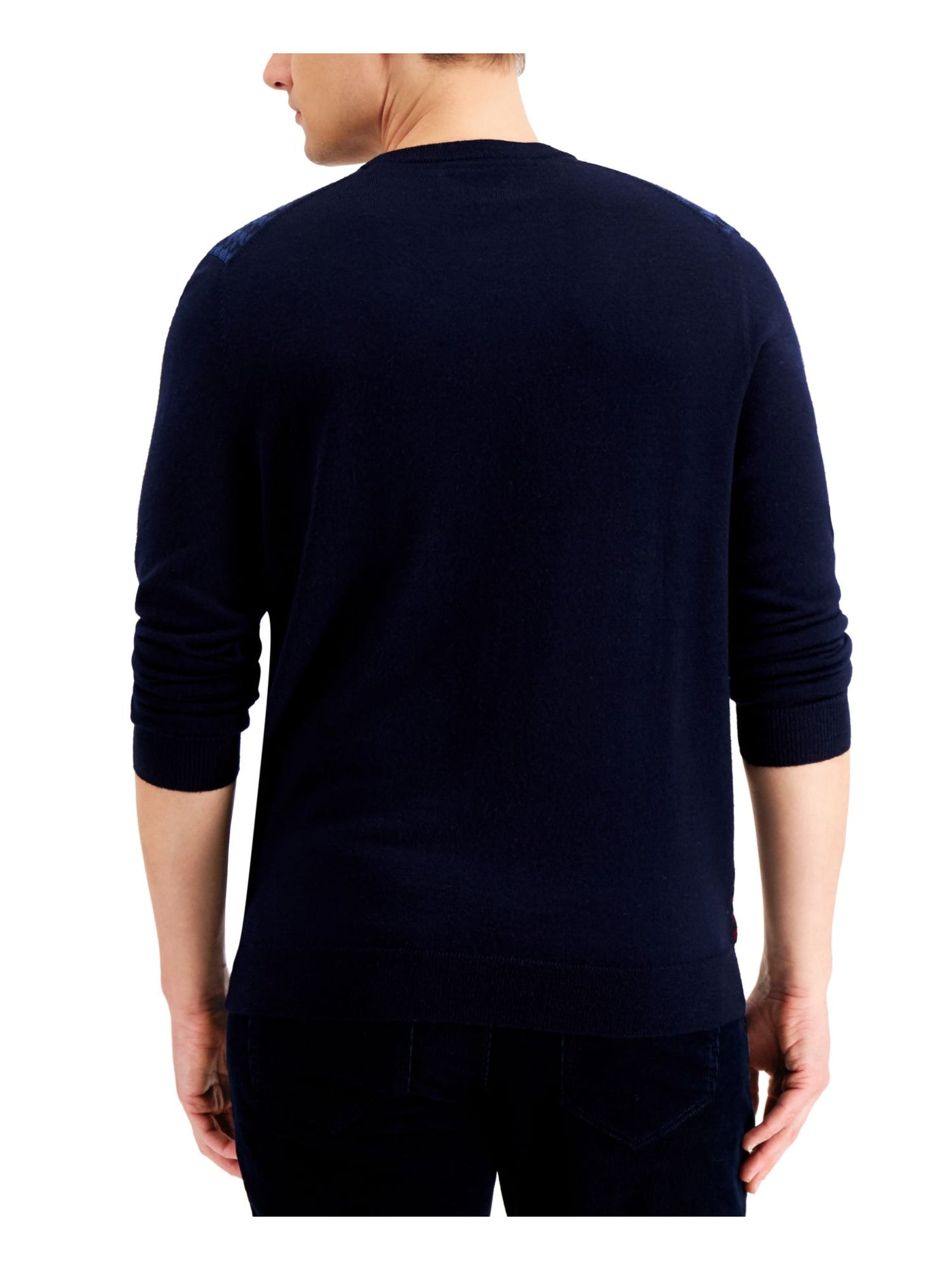 CLUBROOM Mens Navy Color Block Crew Neck Pullover Sweater XXL