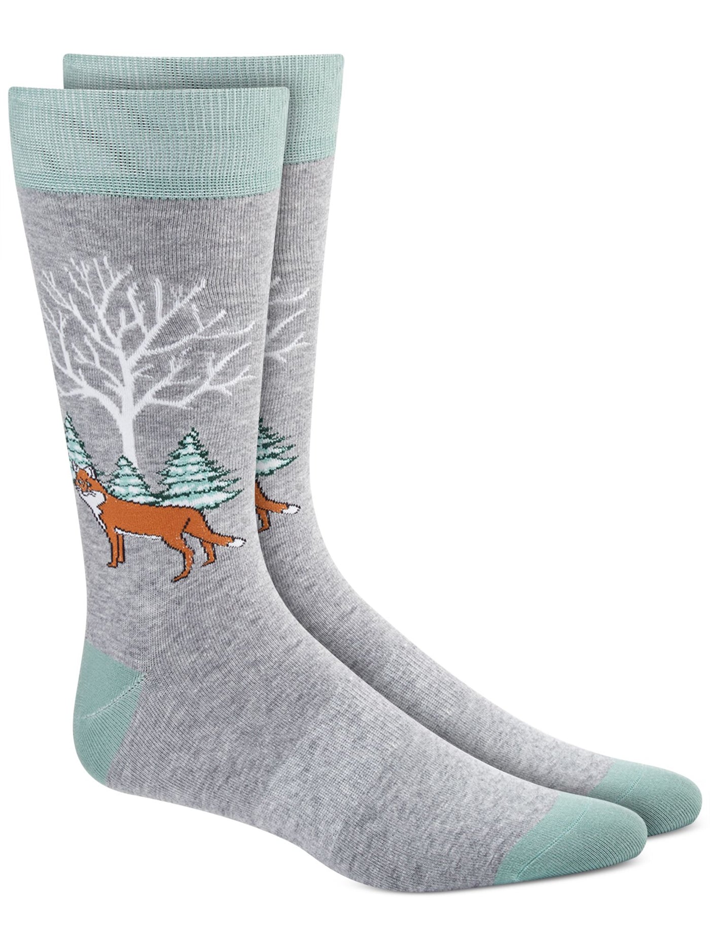 BAR III Mens Gray Novelty Crew Socks 7-12