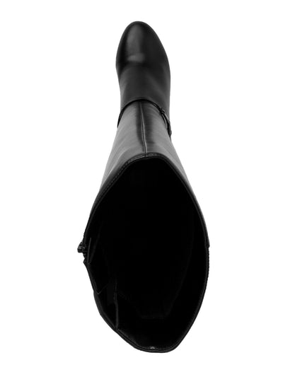 KAREN SCOTT Womens Black Goring Buckle Accent Wide Calf Hanna Round Toe Stiletto Zip-Up Dress Boots 7.5 M WC