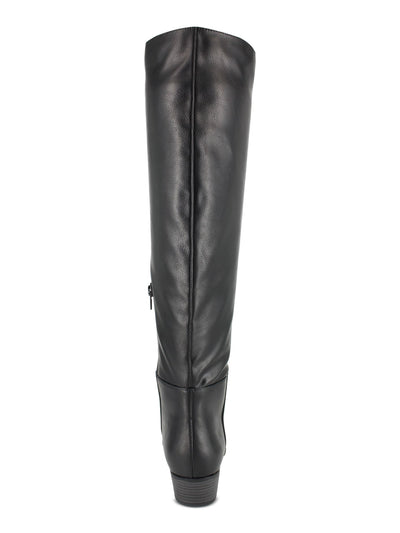 ESPRIT Womens Black Over The Knee Boot Almond Toe Block Heel Zip-Up Dress Boots 10