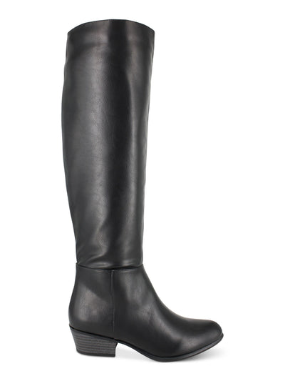 ESPRIT Womens Black Over The Knee Boot Almond Toe Block Heel Zip-Up Dress Heeled Boots M