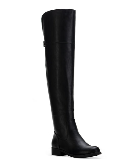 SUN STONE Womens Black Cushioned Gore Zipper Accent Slip Resistant Allicce Round Toe Dress Boots Shoes 8.5 M WC