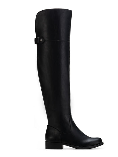 SUN STONE Womens Black Cushioned Gore Zipper Accent Slip Resistant Allicce Round Toe Dress Boots Shoes 8.5 M WC