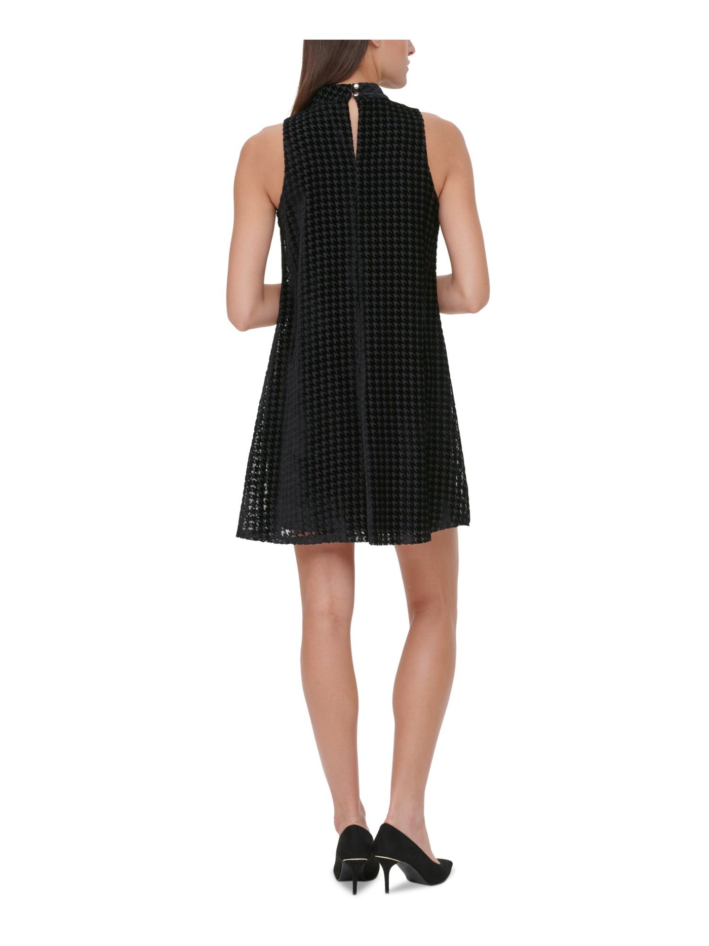 TOMMY HILFIGER Womens Black Sleeveless Mini Party Shift Dress 16