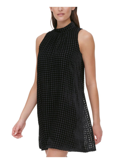TOMMY HILFIGER Womens Black Sleeveless Mini Party Shift Dress 16