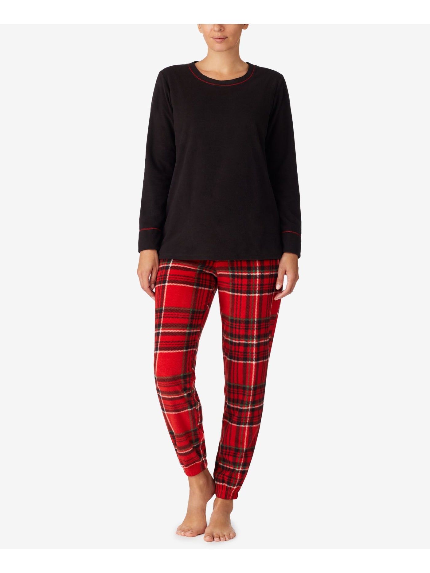 CUDDL DUDS Intimates Red Cuffed Plaid Sleep Pants S