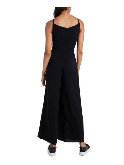 ROYALTY Womens Sleeveless V Neck Evening Wide Leg Jumpsuit