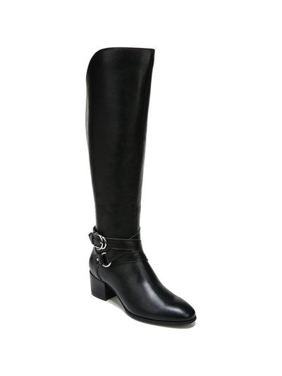 LIFE STRIDE Women's Black Oakley Buckle Accent Cushioned Traction Heeled Boot