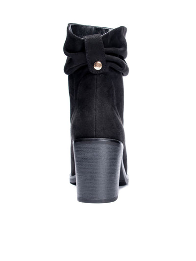 CL BY LAUNDRY Womens Black Comfort Kalie Round Toe Block Heel Slip On Booties 5.5