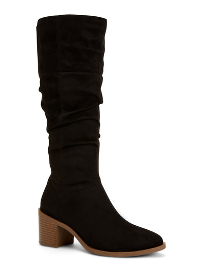 STYLE & COMPANY Womens Black Almond Toe Stacked Heel Zip-Up Dress Boots 11