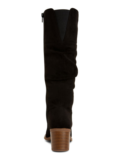 STYLE & COMPANY Womens Black Almond Toe Stacked Heel Zip-Up Dress Boots 11
